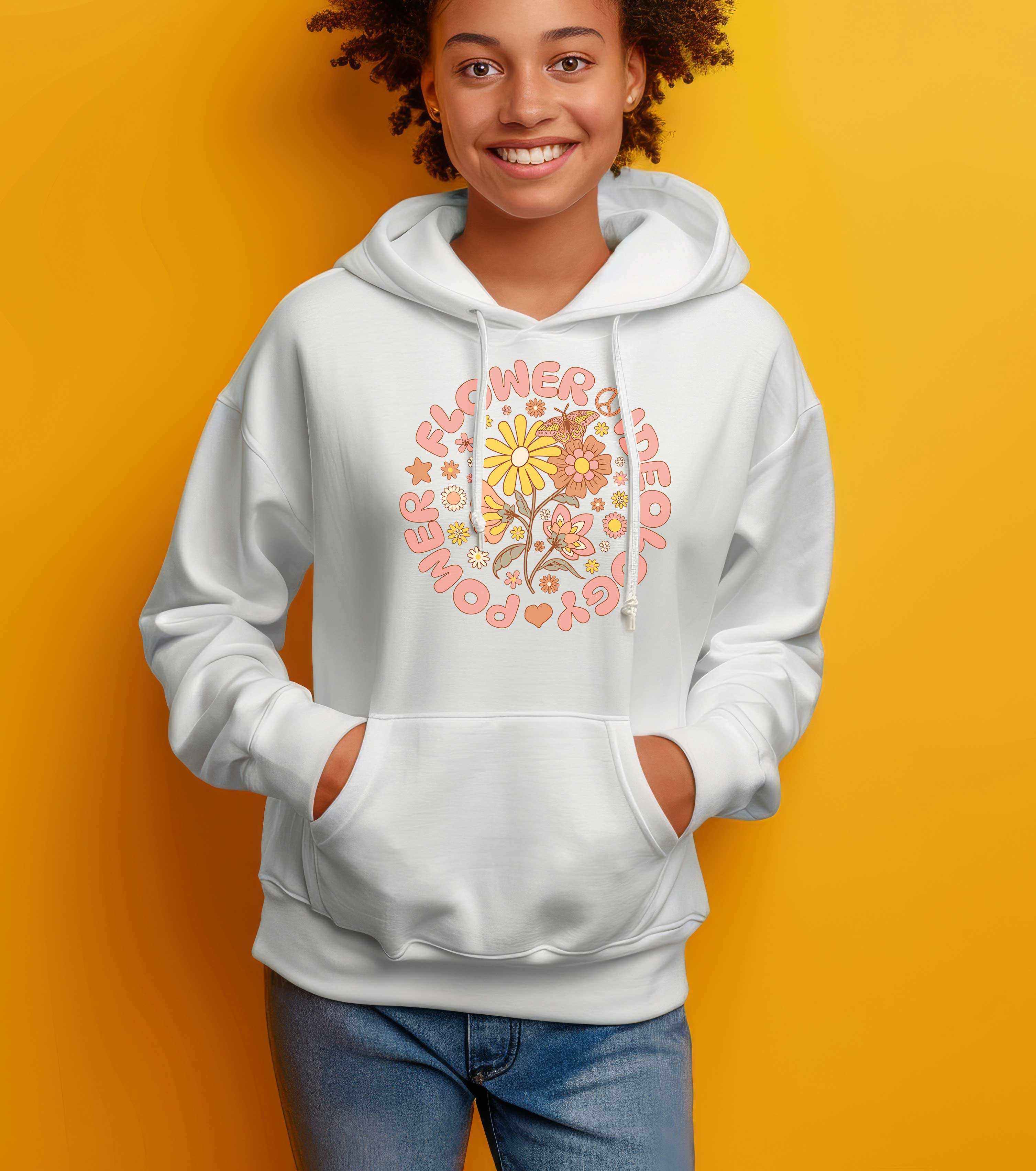 Flower Power Ideology Unisex Hoodie model