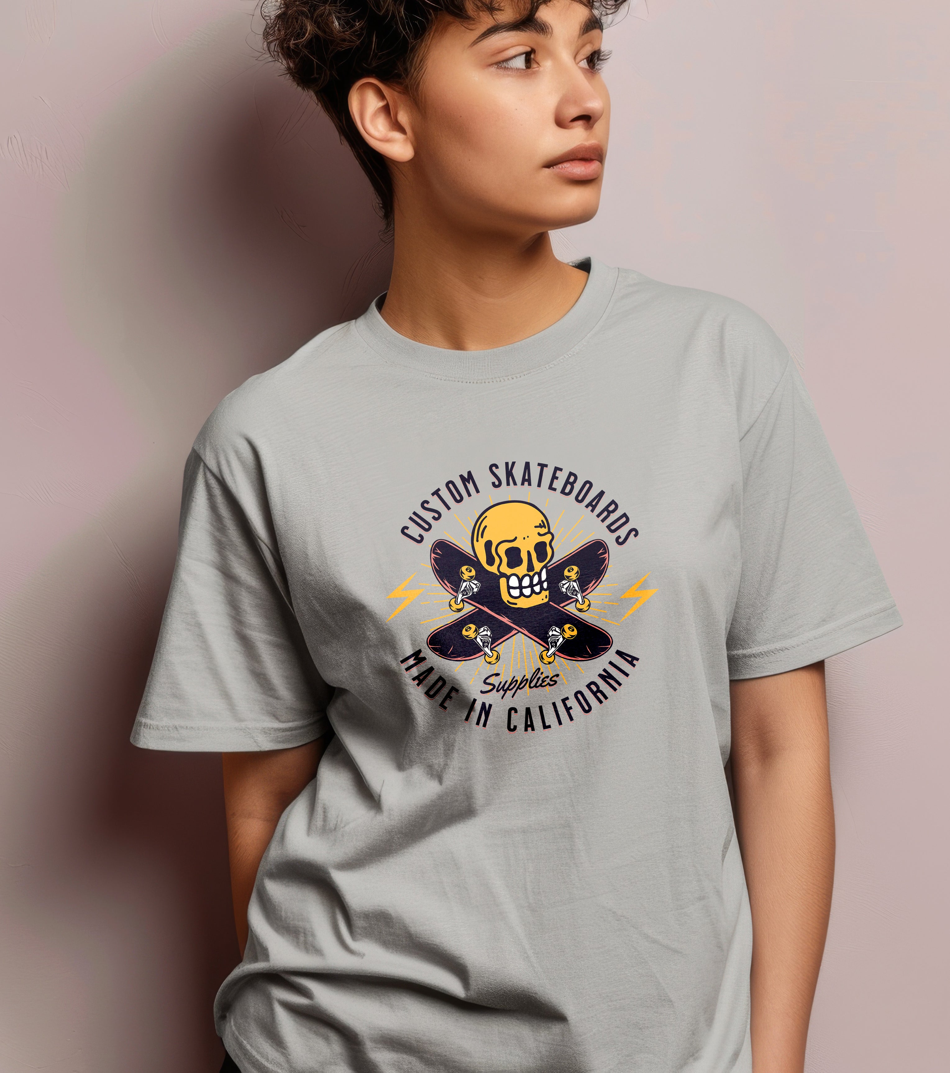 Skate Board - Skull men's classic tee