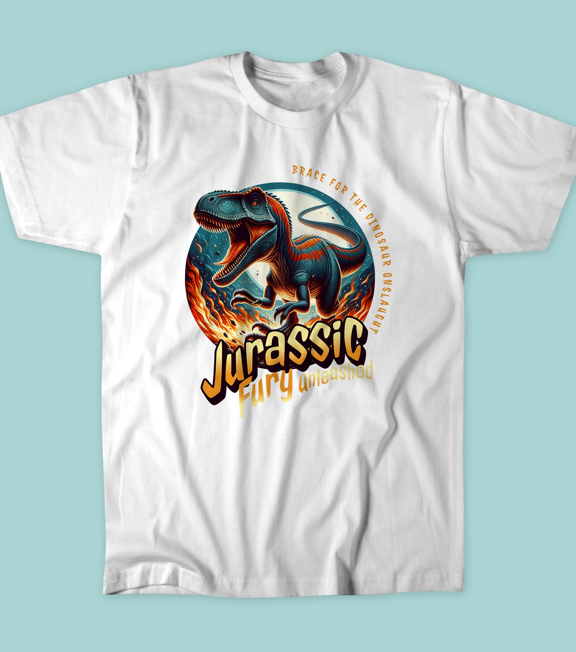 Jurassic Fury: The Dino Blaze Tee